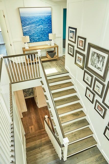 Staircase with painted millwork